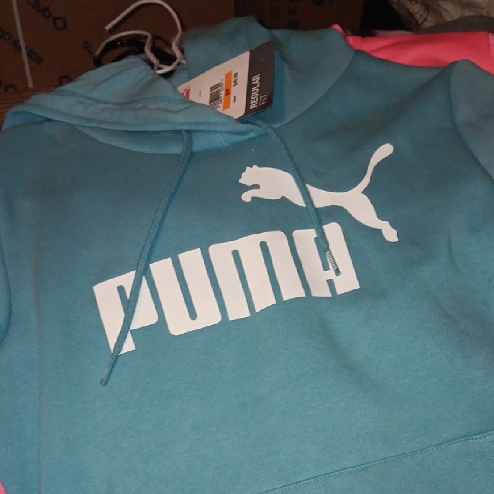 Puma Aqua and Pink Hoodie